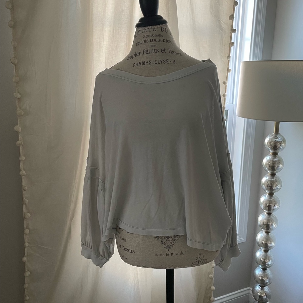 Free People Soft Blue Tee